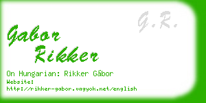 gabor rikker business card